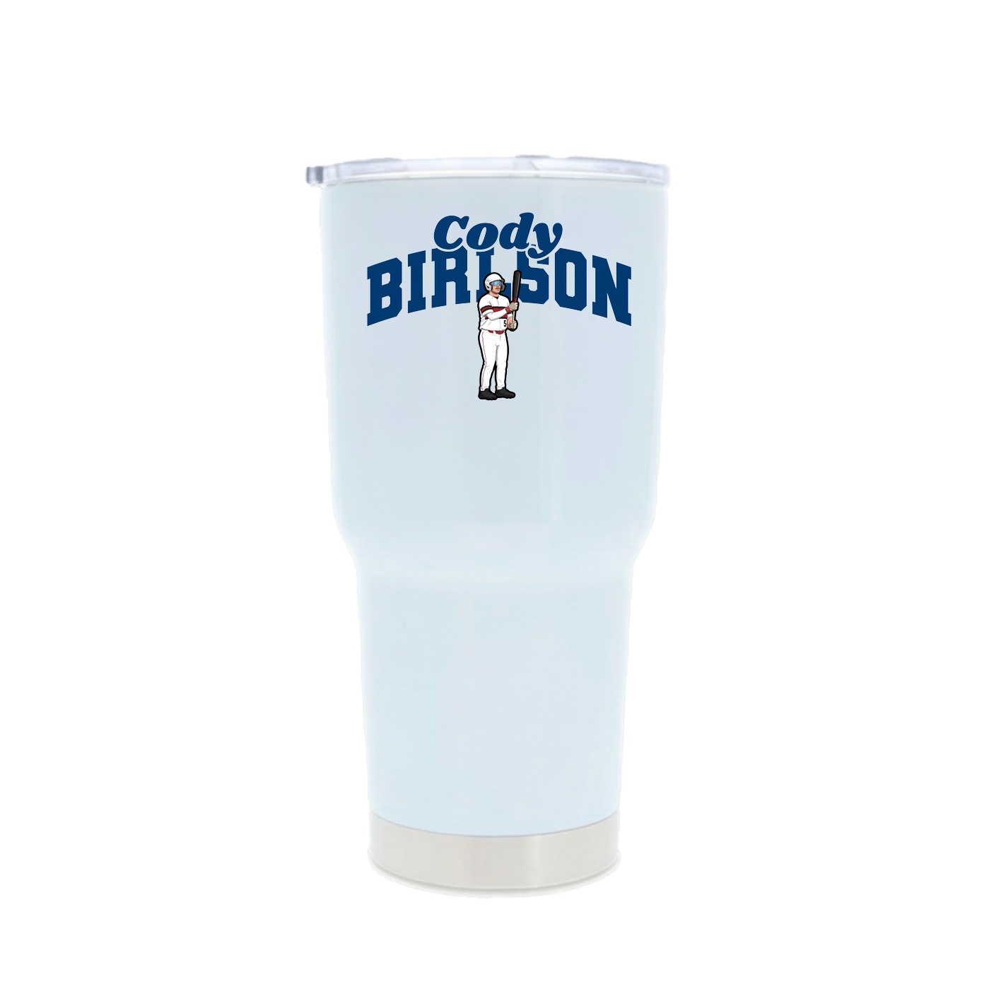 30oz Stainless Steel Tumbler — Signature Arch in White