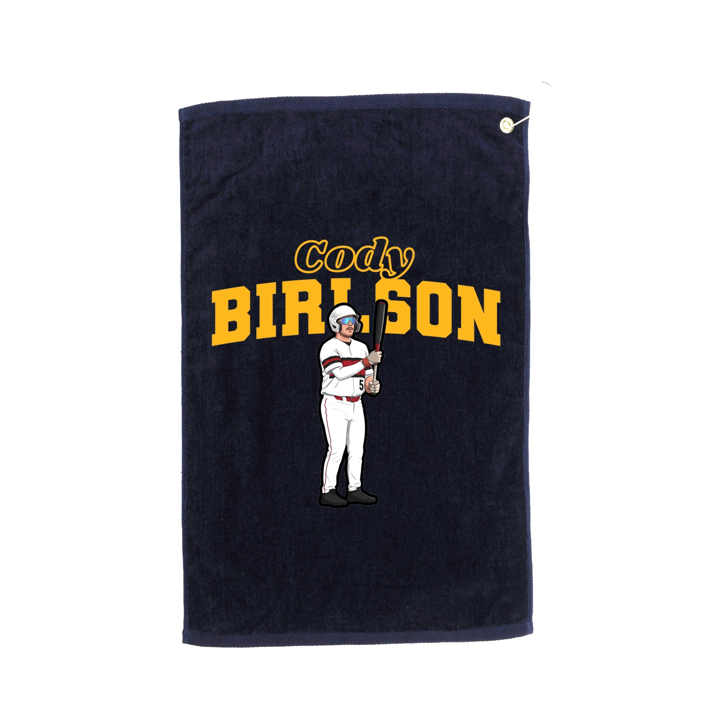Golf Towel — Name Arch in Navy