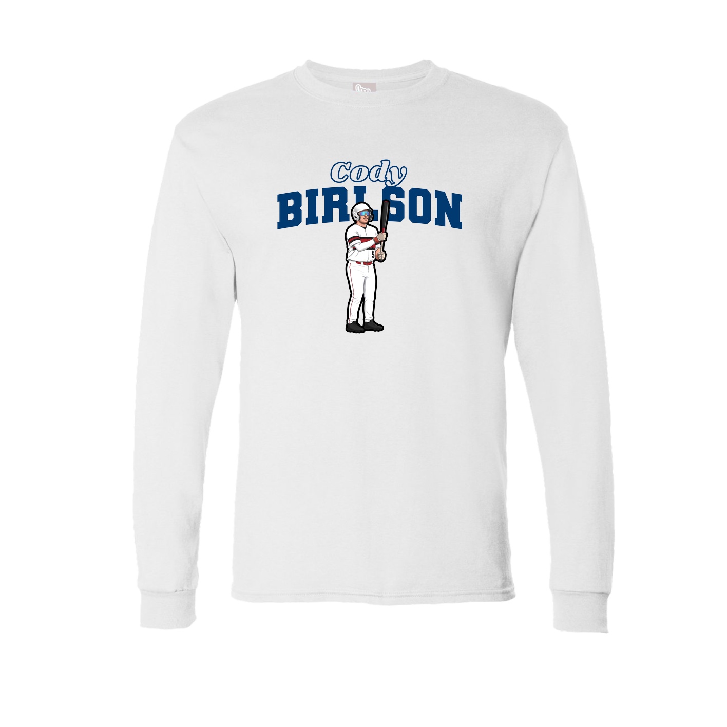 Long Sleeve Tee — Name Arch in White