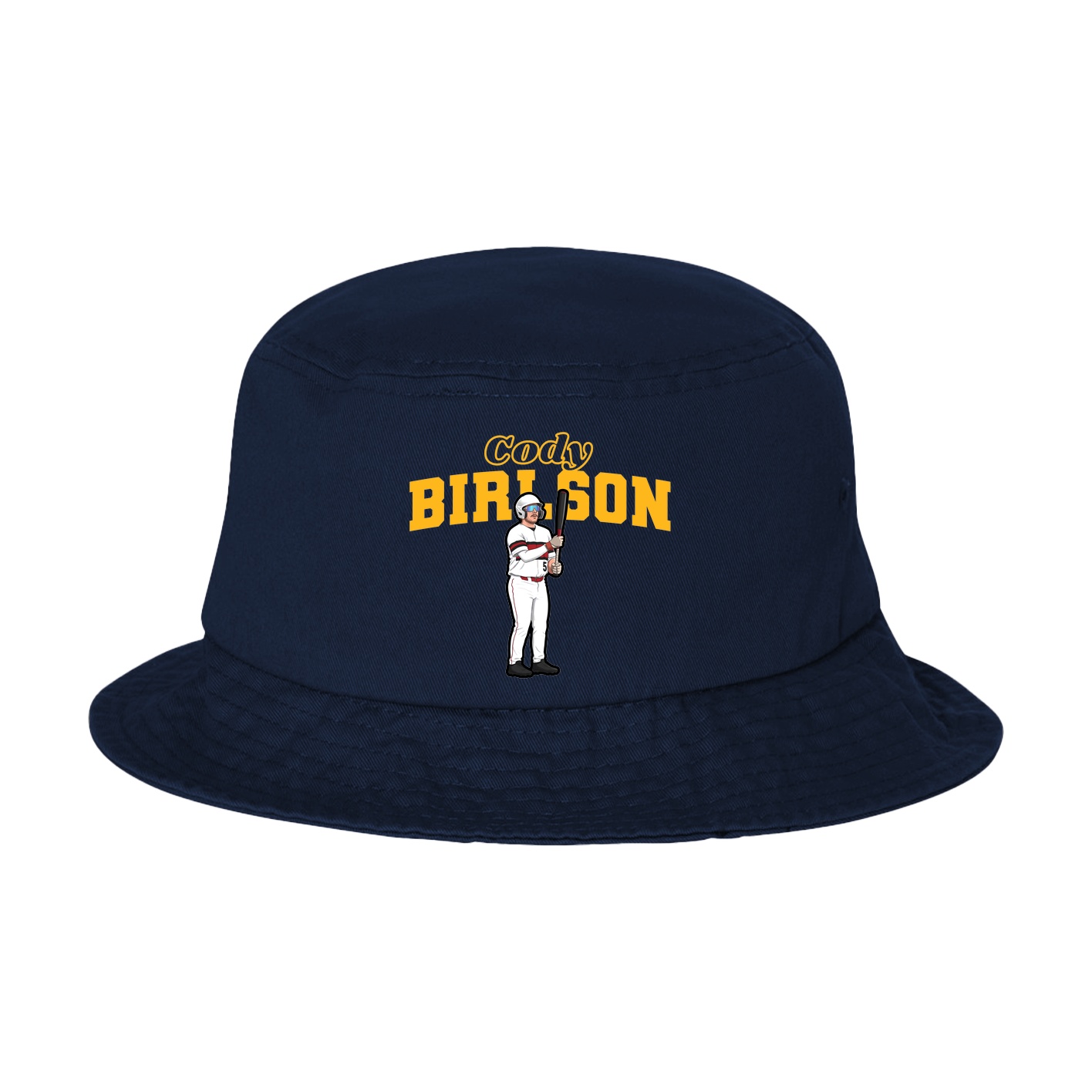 Bucket Cap — Name Arch in Navy