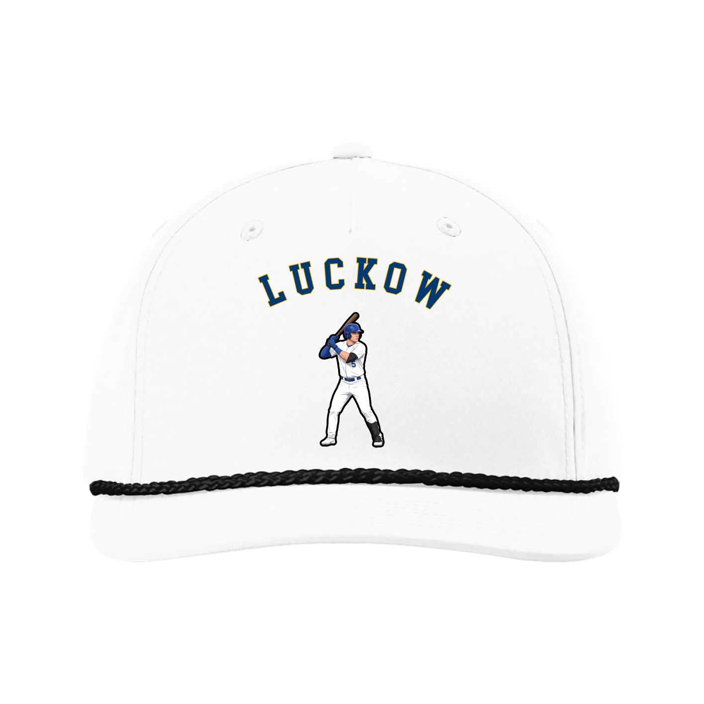 Five-Panel Classic Rope Cap — Shirsey Arch in White