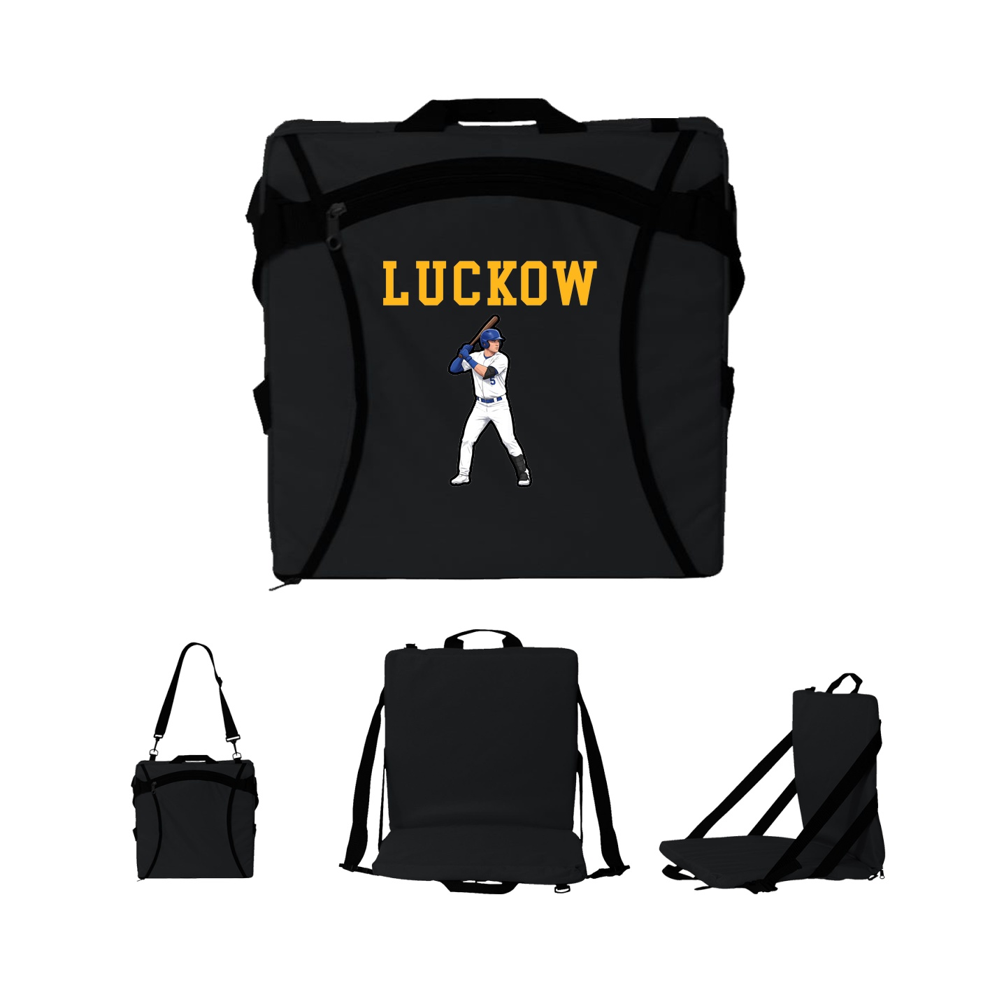 Folding Stadium Seat — Shirsey in Black