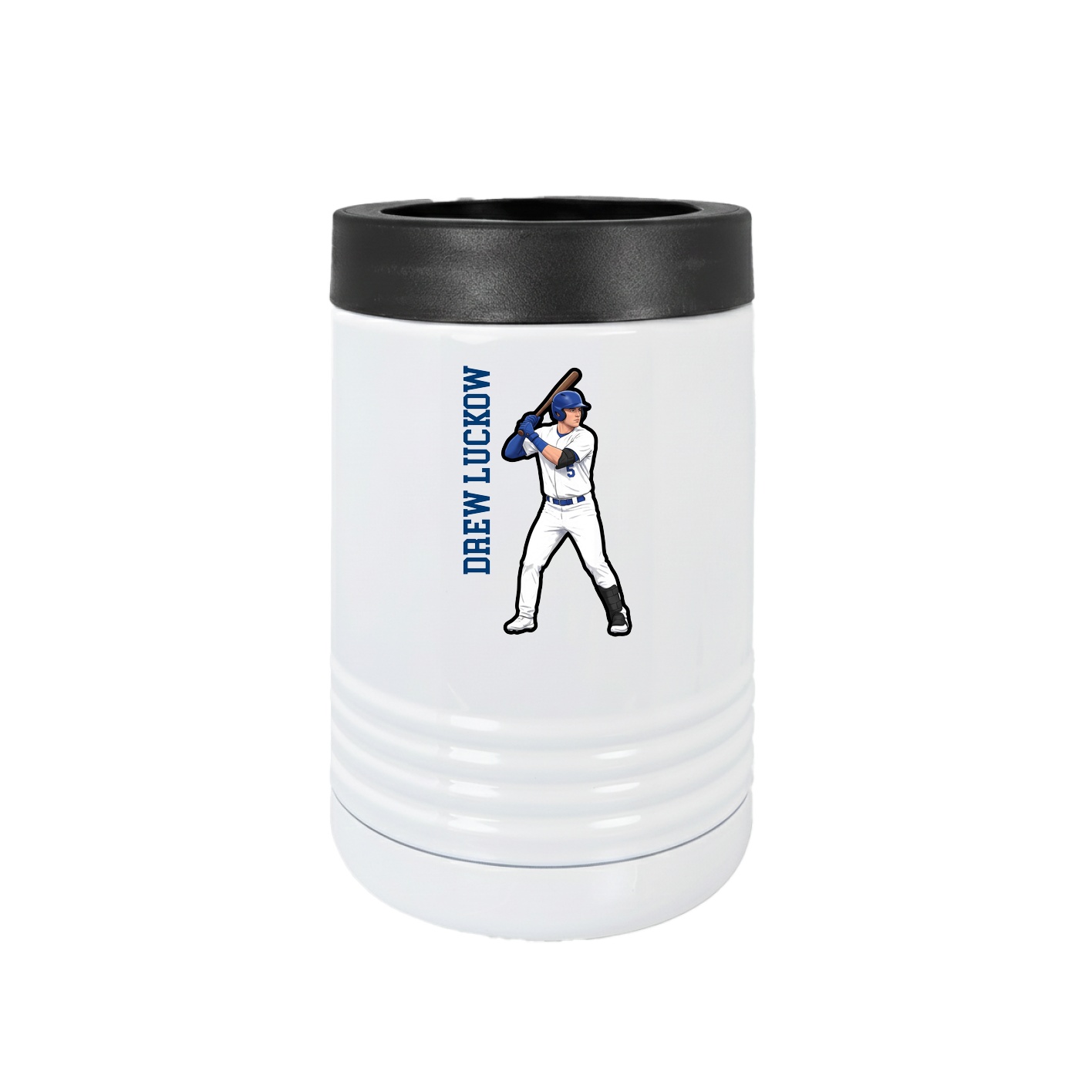 Beverage Holder — Name Vertical in White