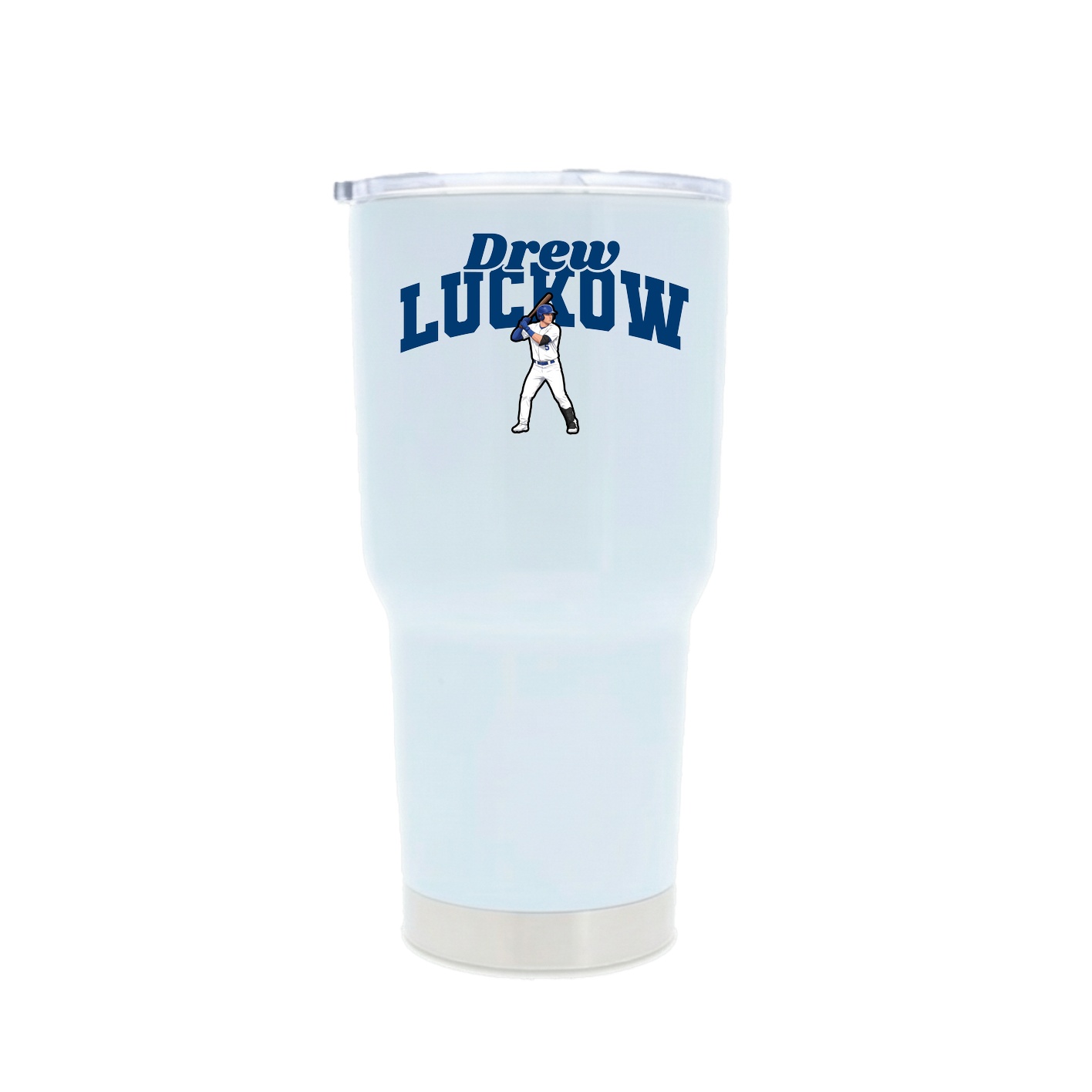30oz Stainless Steel Tumbler — Signature Arch in White