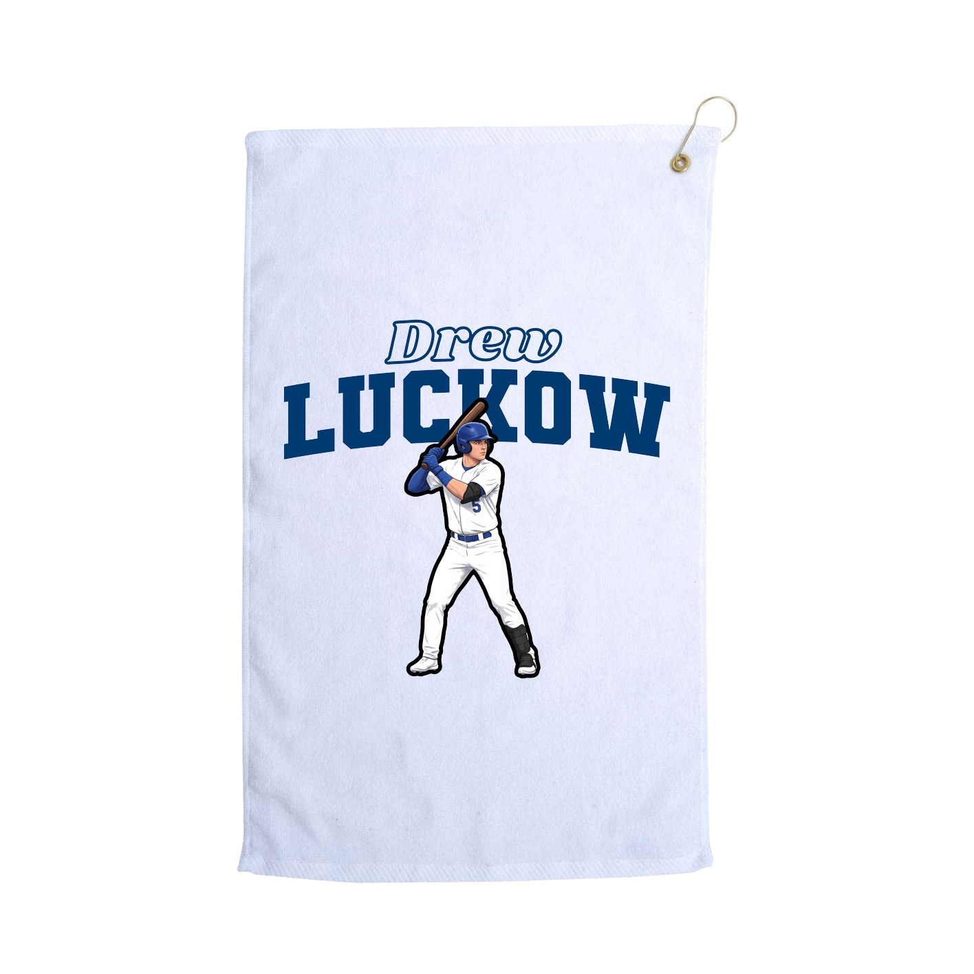 Golf Towel — Name Arch in White
