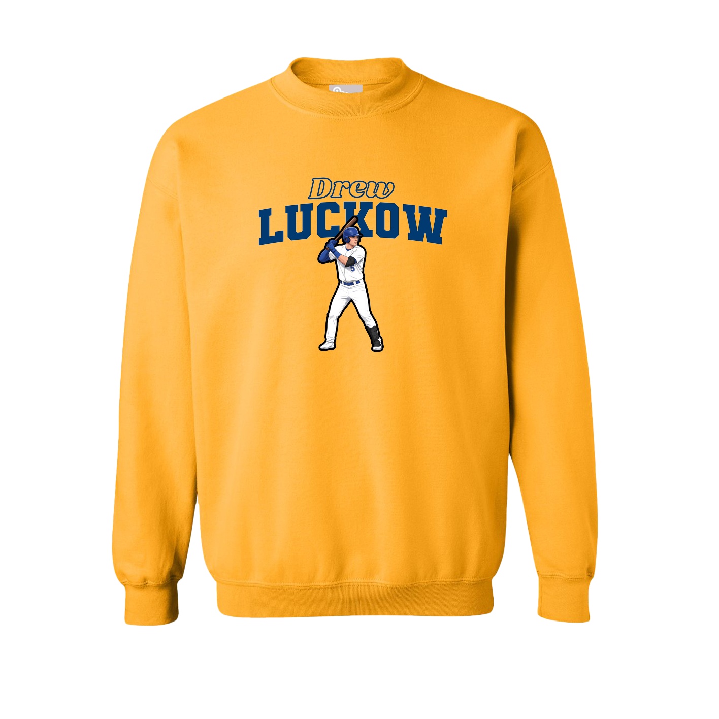 Fleece Crew — Name Arch in Gold