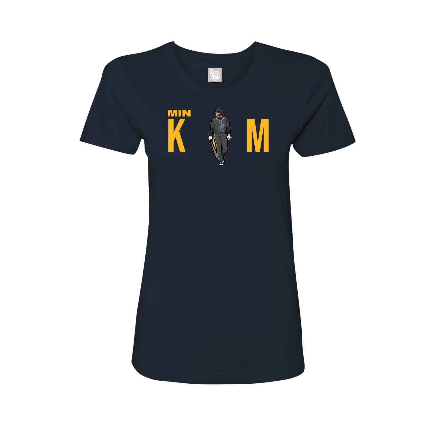 Fitted Women's Tee — Player Name in Navy