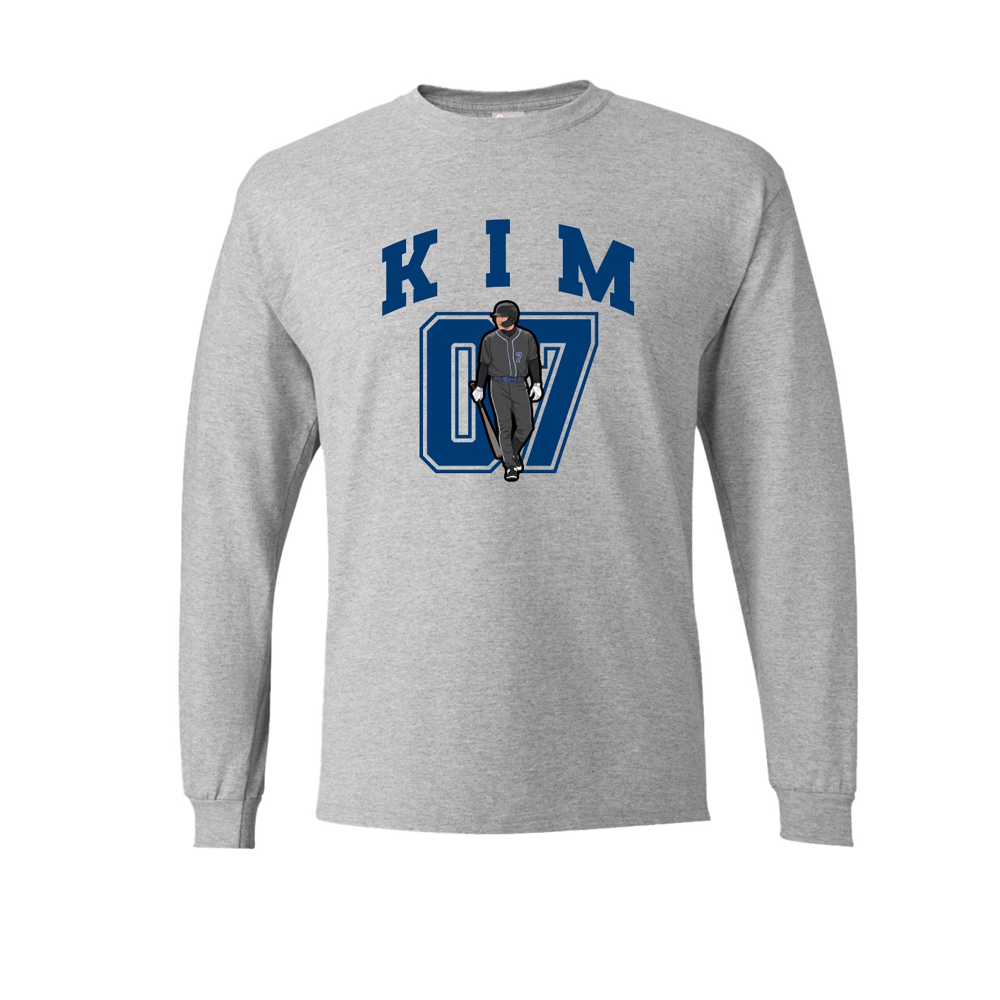 Long Sleeve Tee — Number in Grey