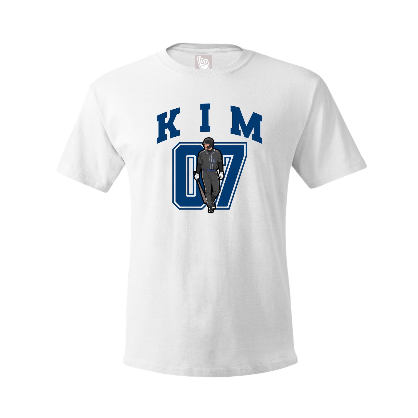 Youth Tee — Number in White