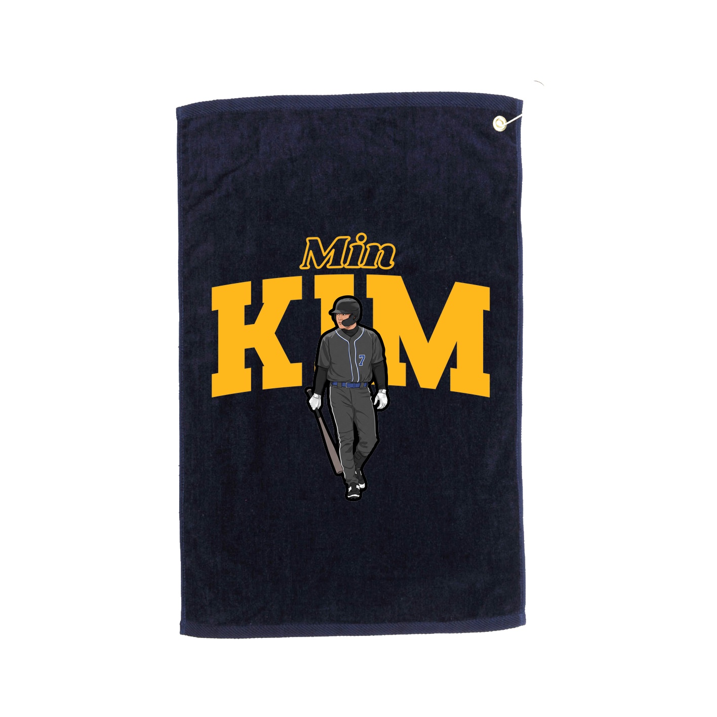 Golf Towel — Name Arch in Navy