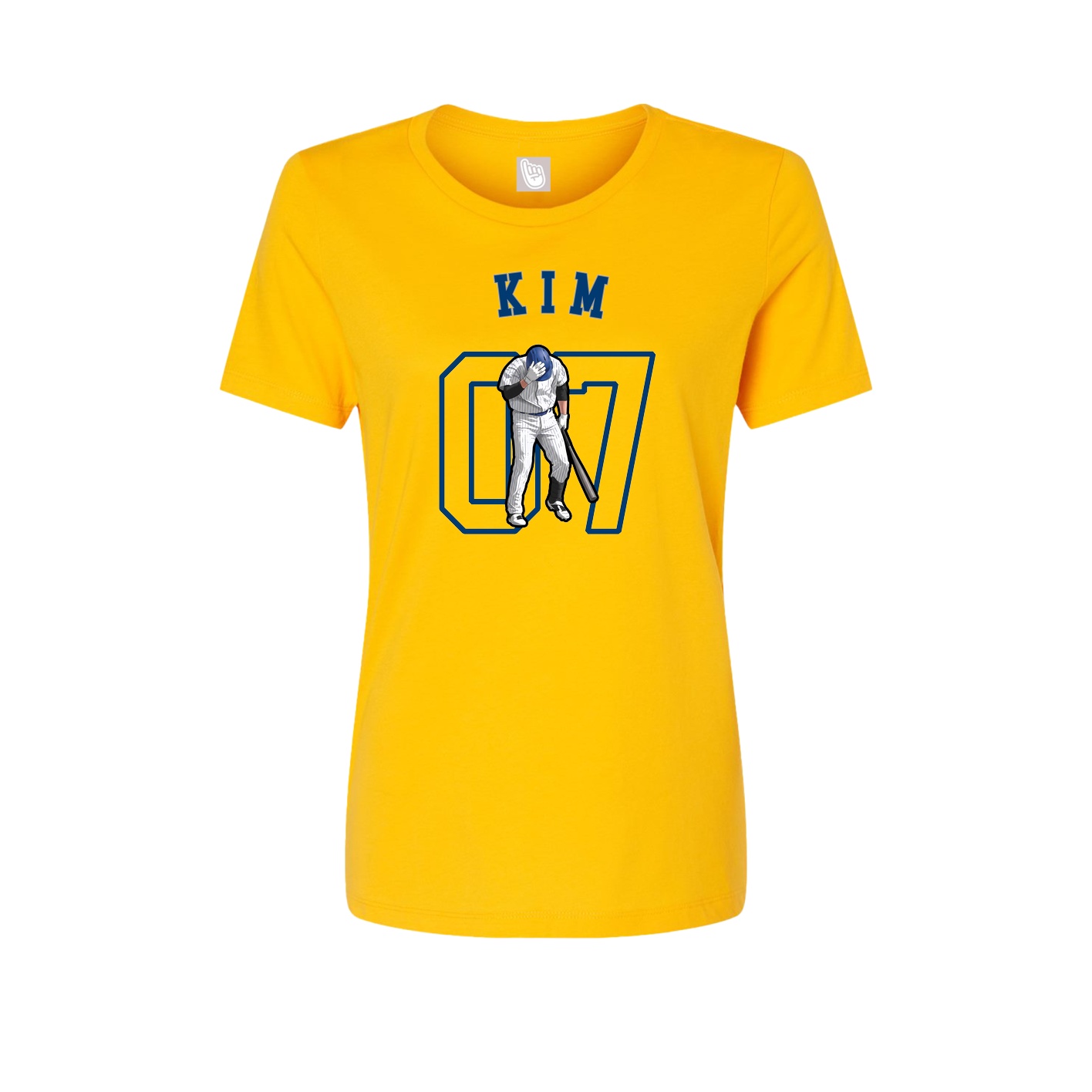 Fitted Women's Tee — Shirsey Arch in Gold