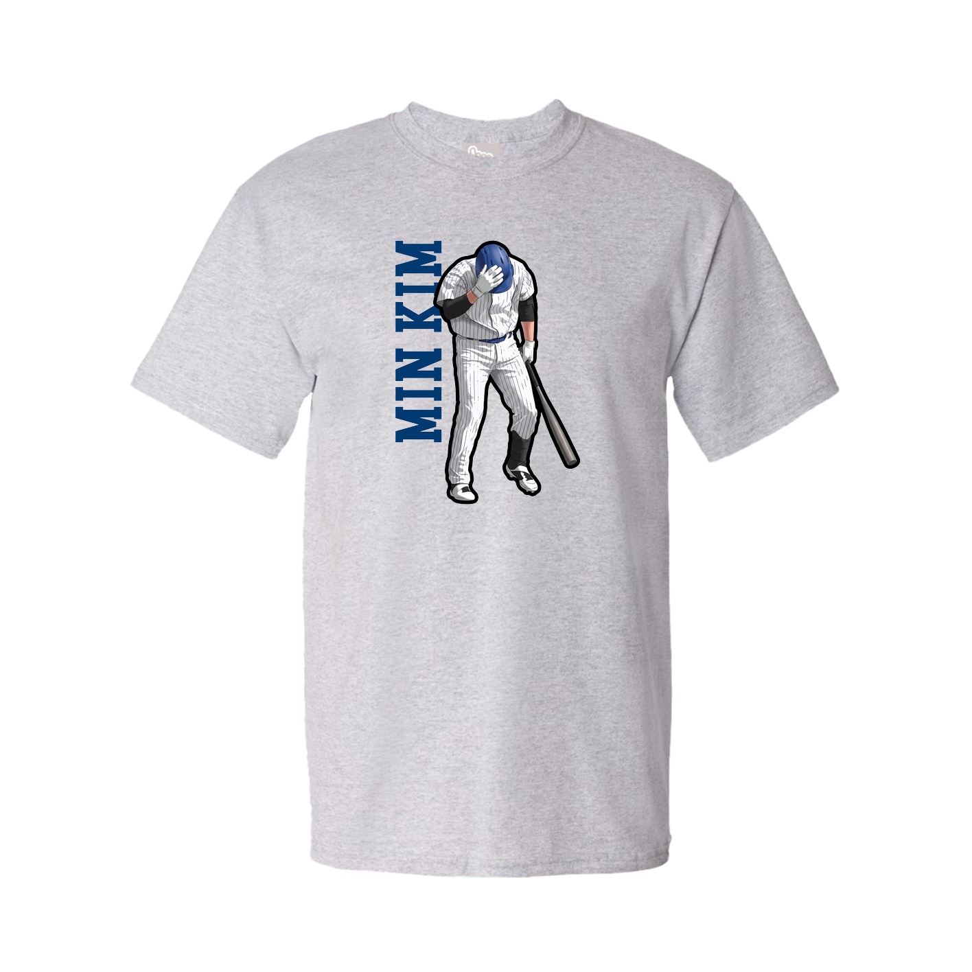 Tee — Name Vertical in Grey