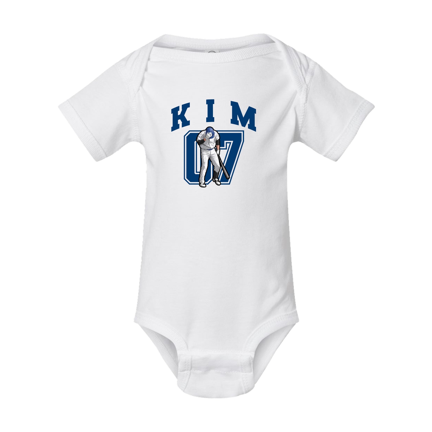 Baby Onesie — Number in White