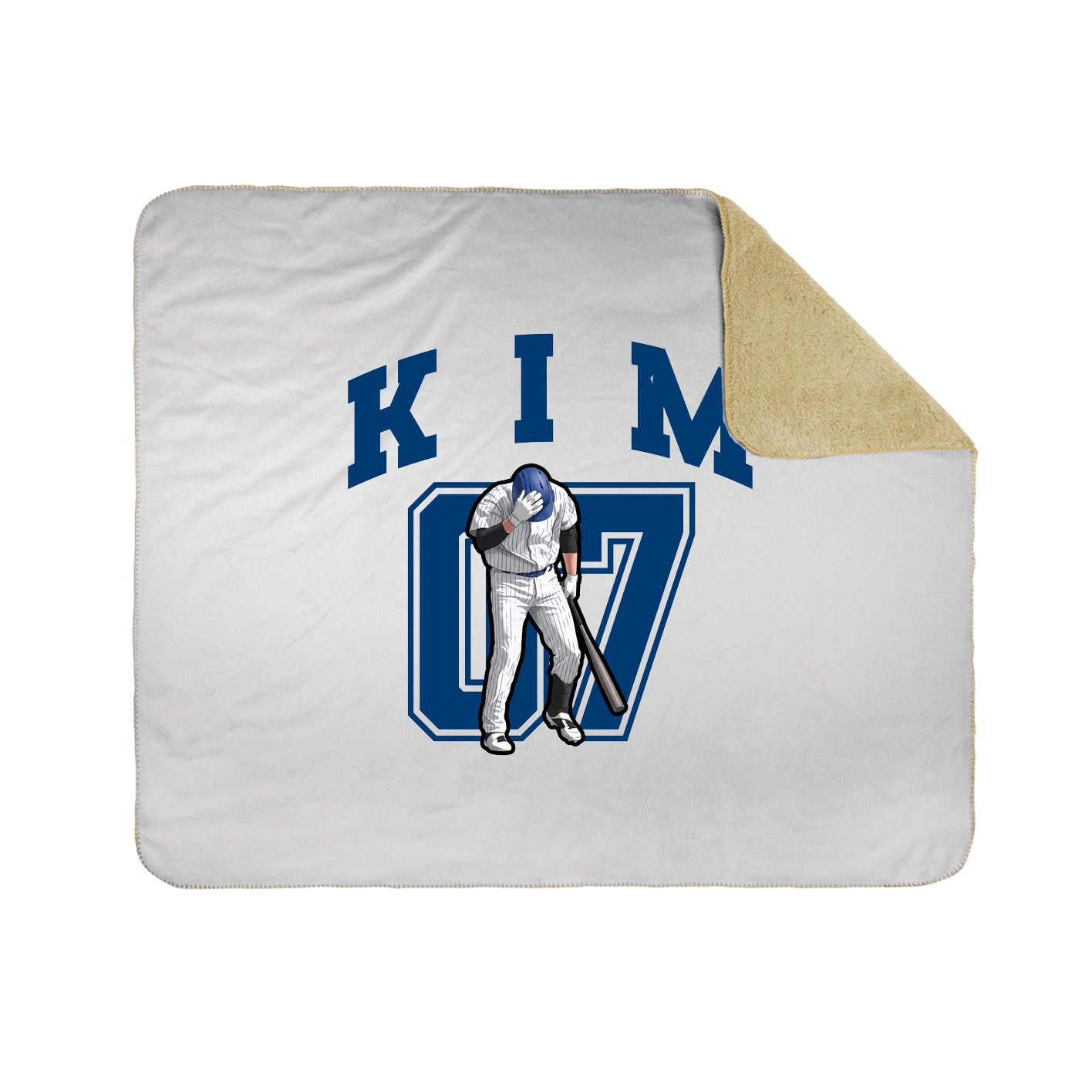 Throw Blanket — Number in White