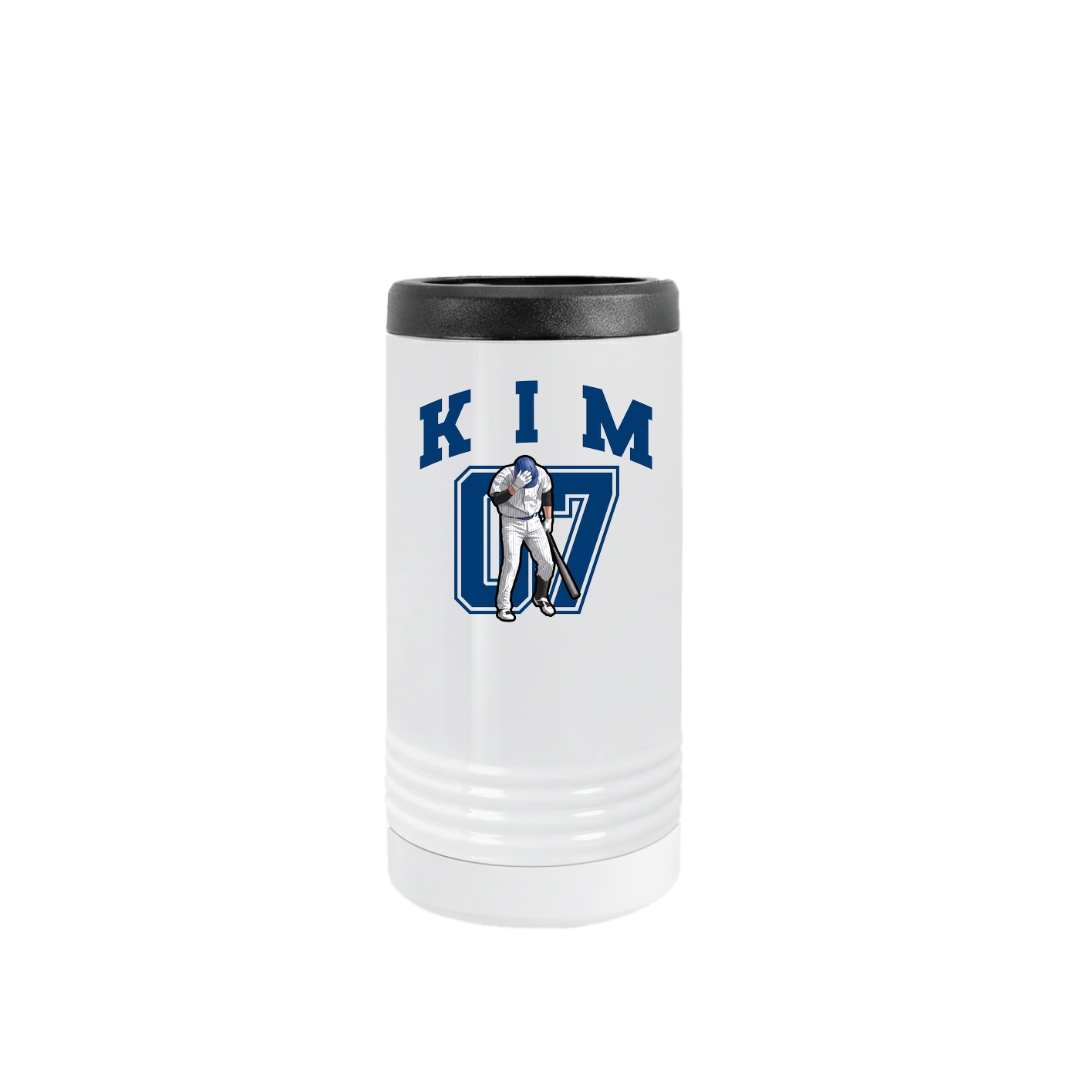 Slim Beverage Holder — Number in White