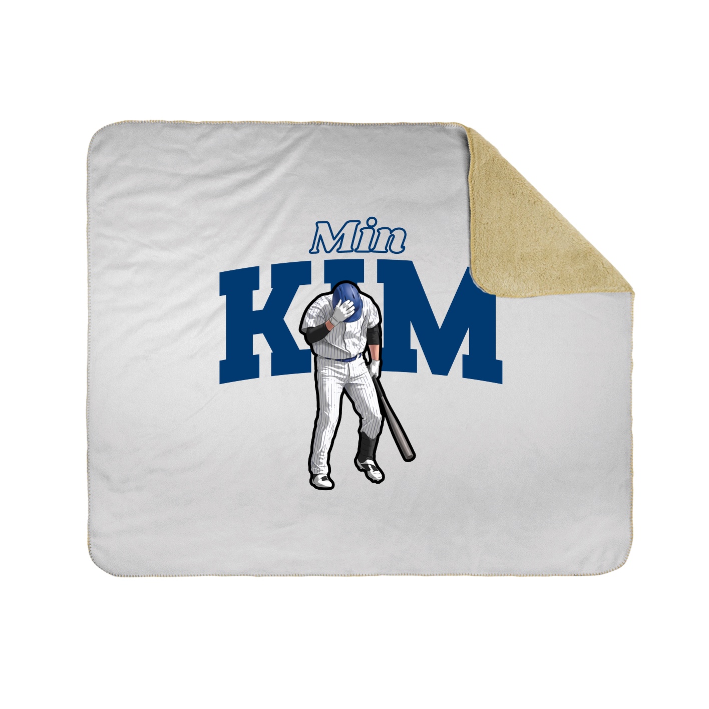 Throw Blanket — Name Arch in White