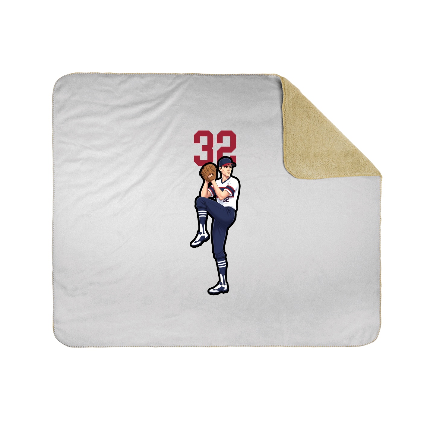 Throw Blanket — Number Top in White