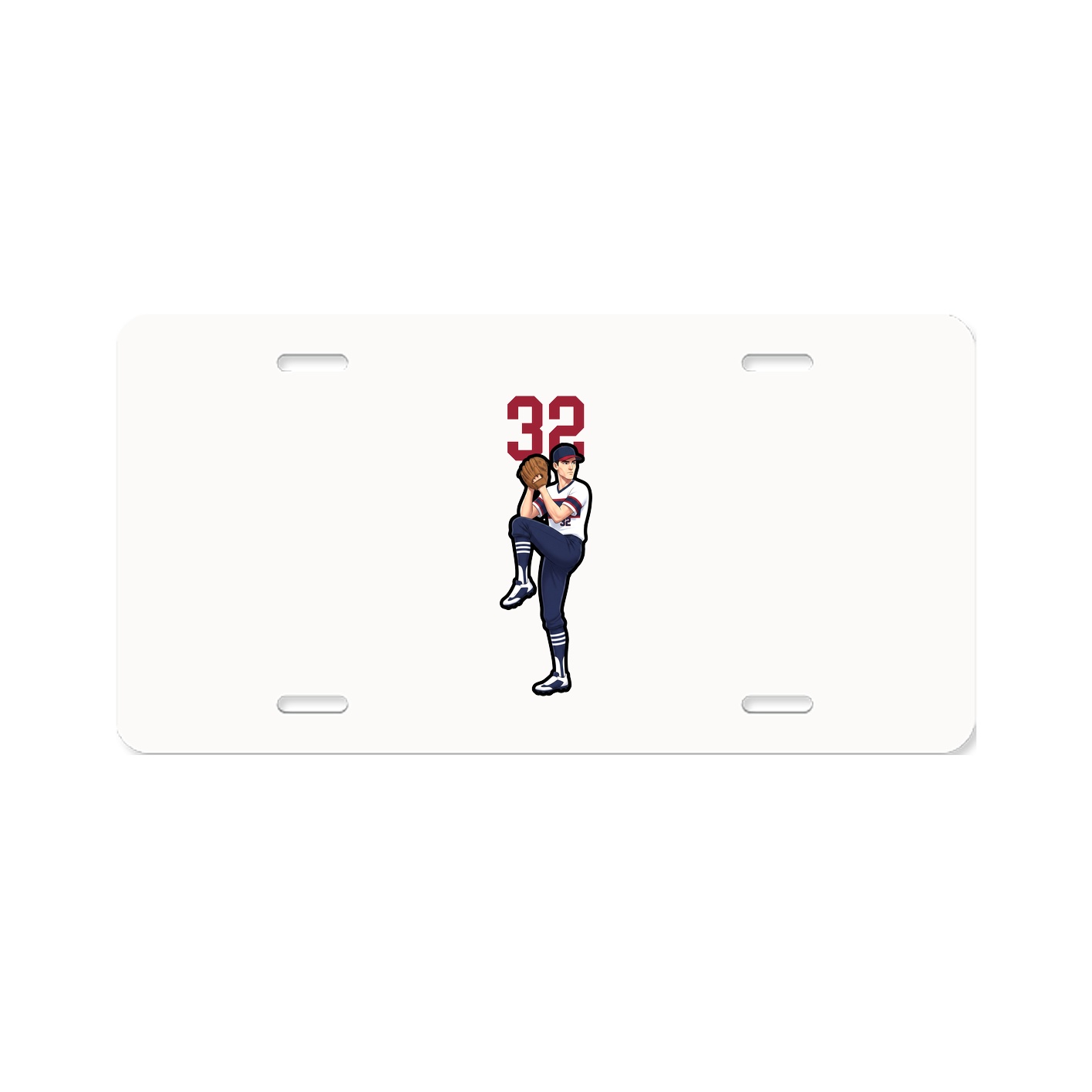 License Plate — Number Top in Classic