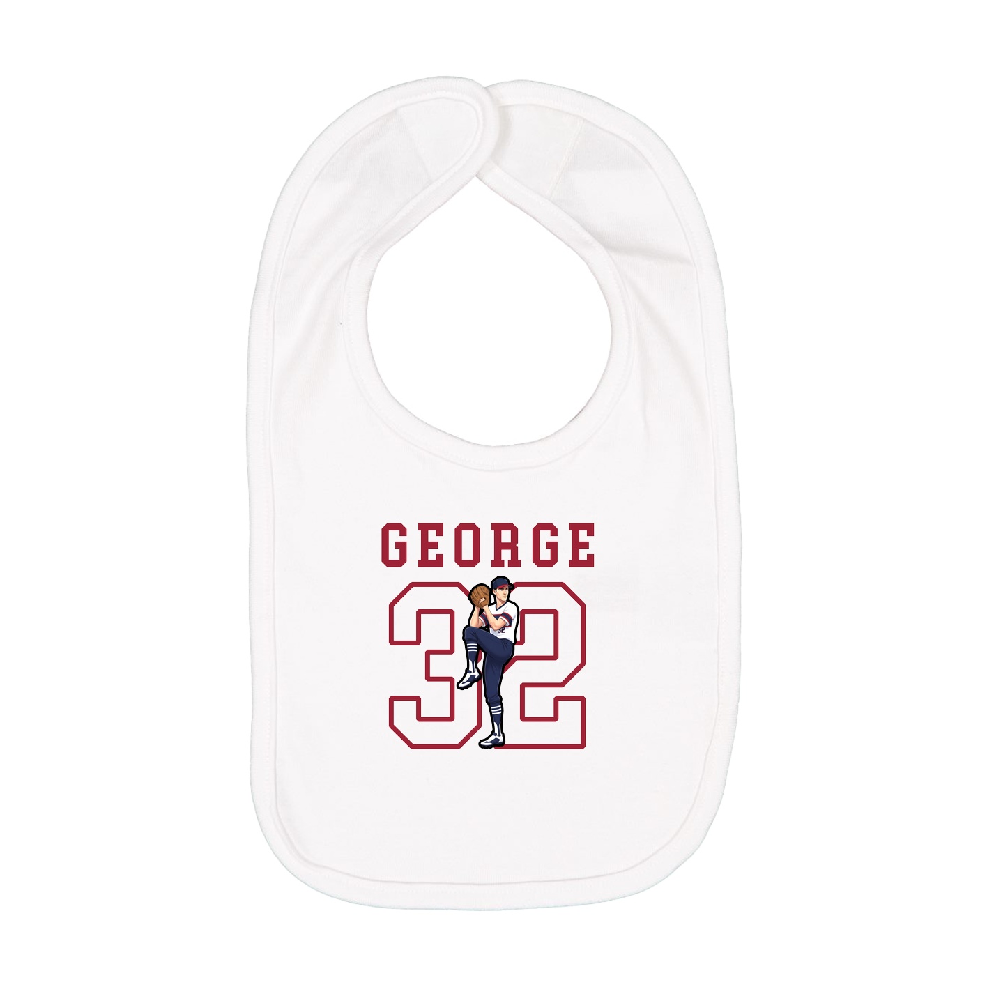 Infant Bib — Shirsey in White