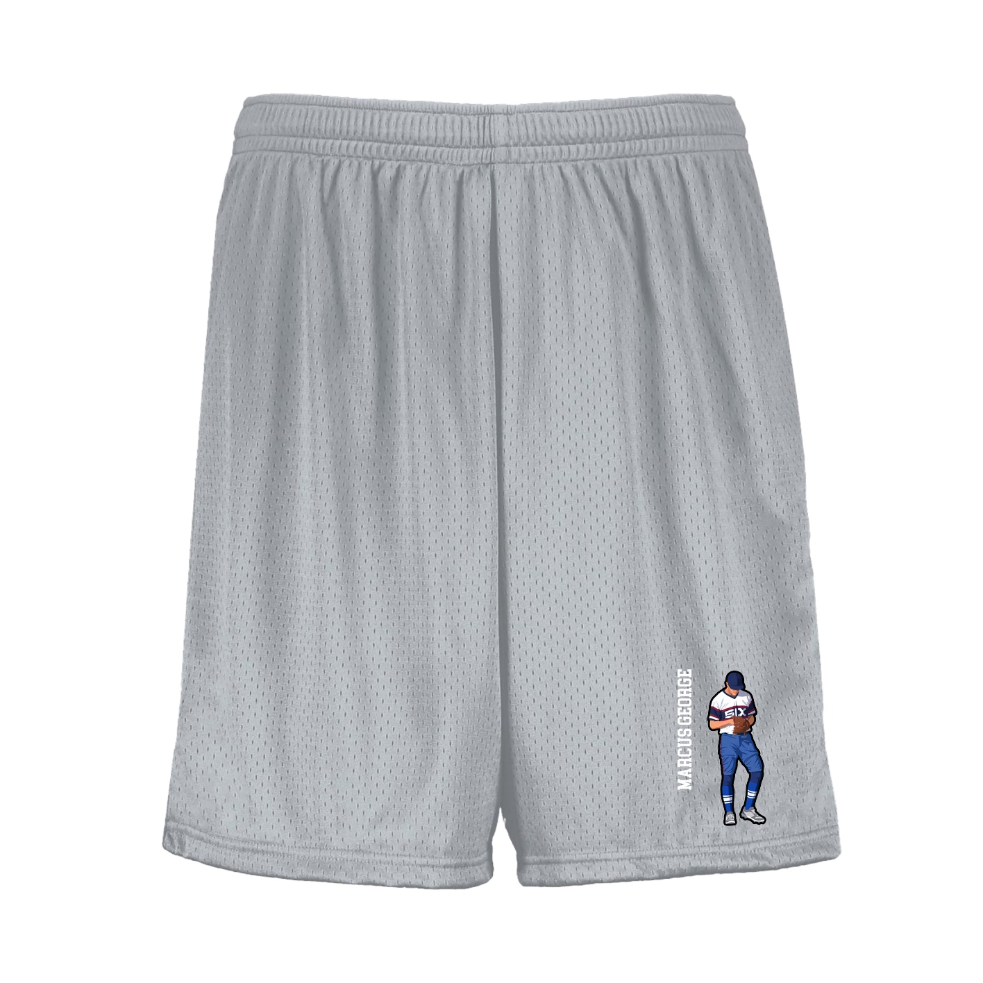 Shorts — Name Vertical in Silver