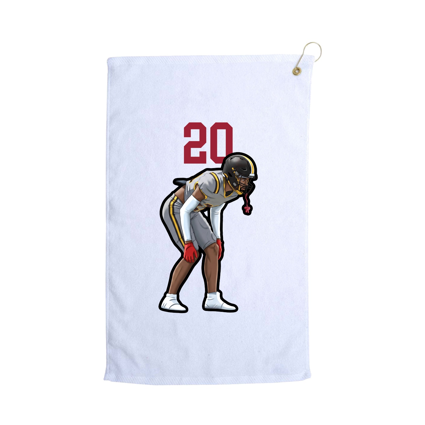 Golf Towel — Number Top in White