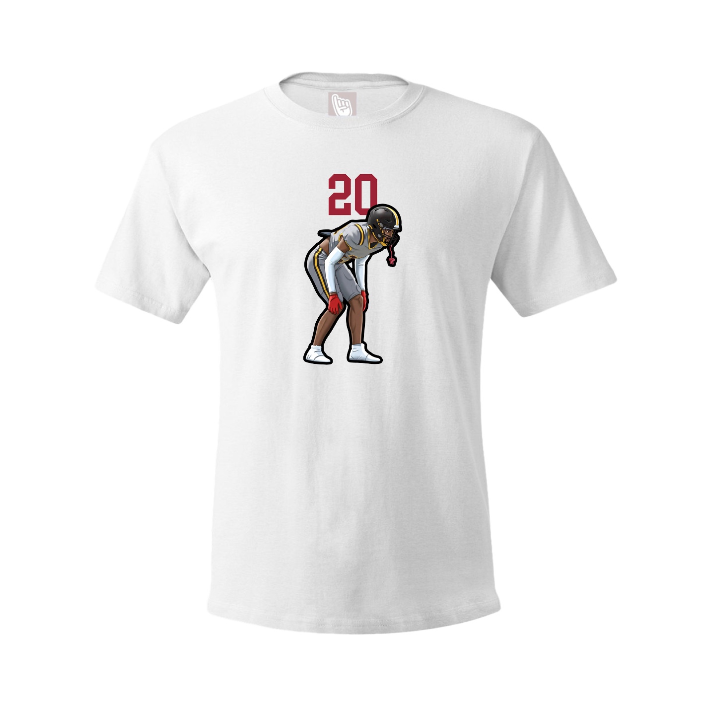 Youth Tee — Number Top in White