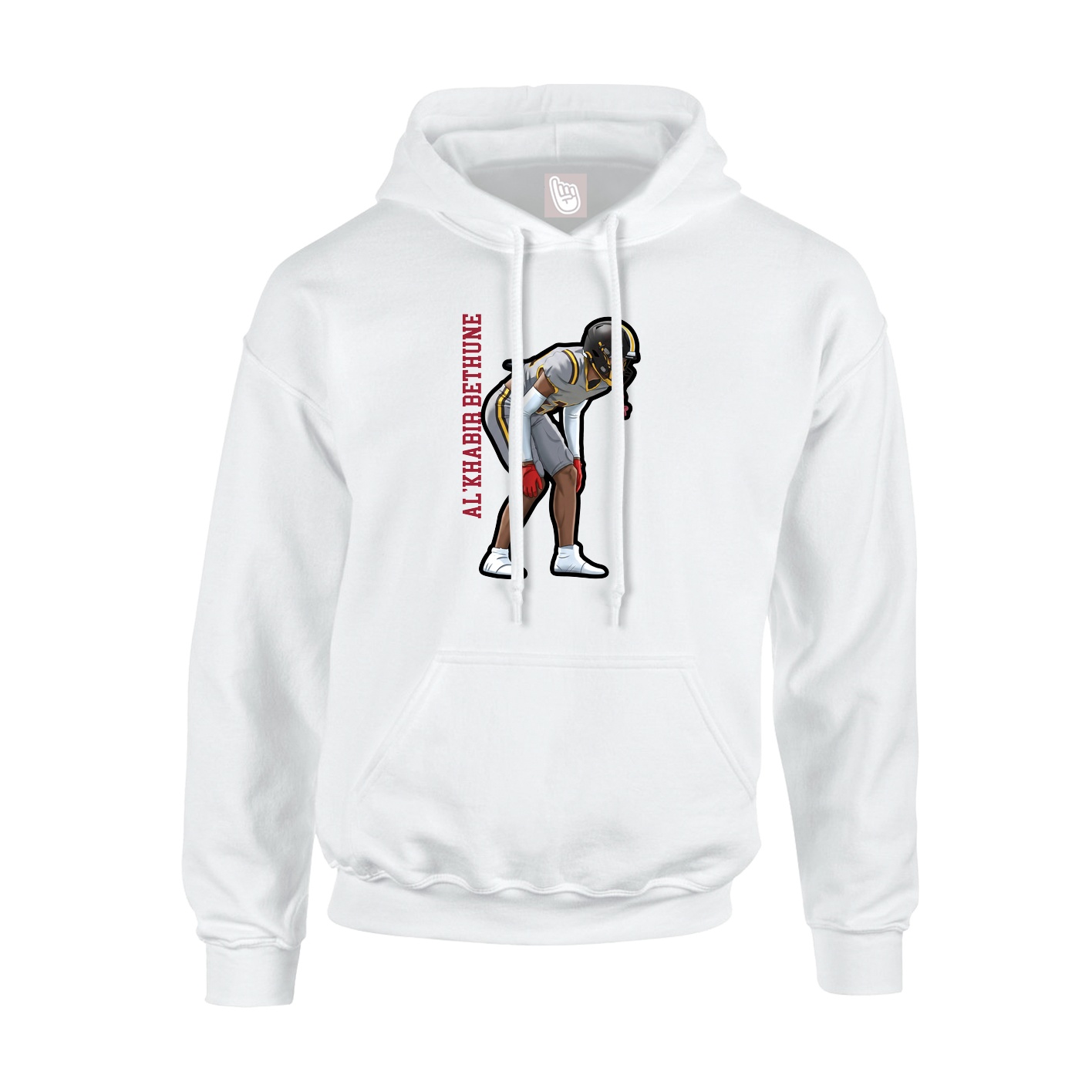 Hoodie — Name Vertical in White