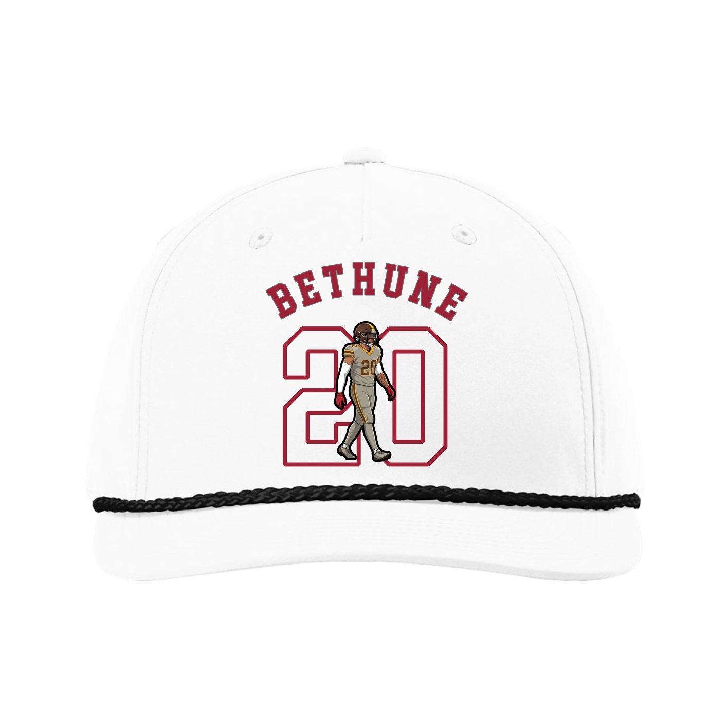 Five-Panel Classic Rope Cap — Shirsey Arch in White