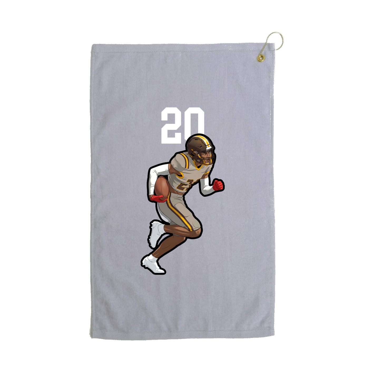 Golf Towel — Number Top in Grey