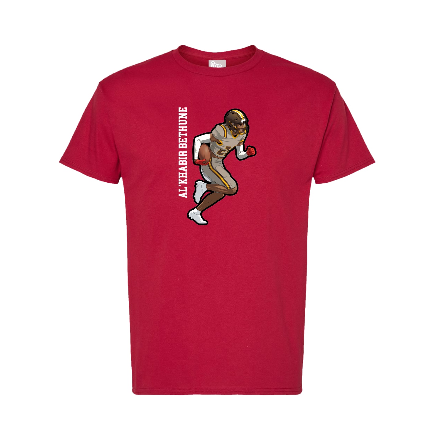 Tee — Name Vertical in Crimson