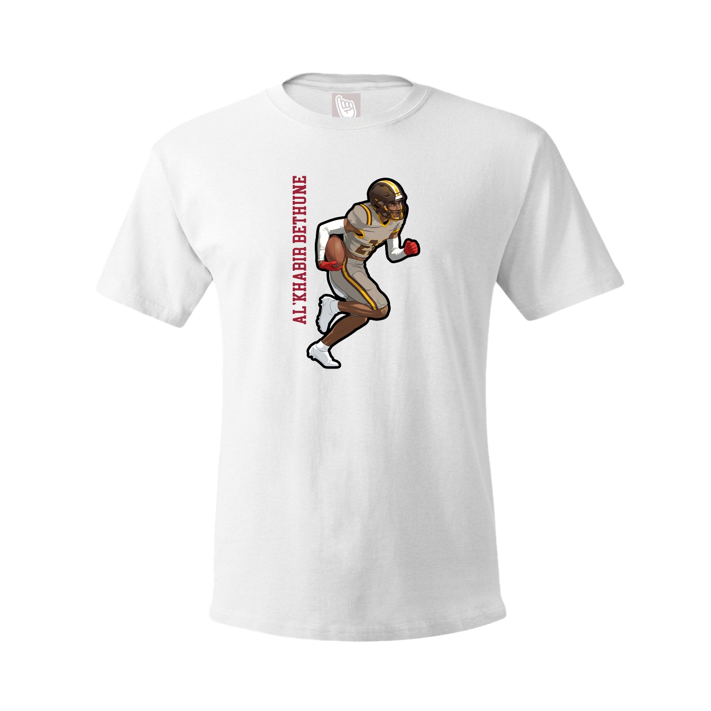 Youth Tee — Name Vertical in White