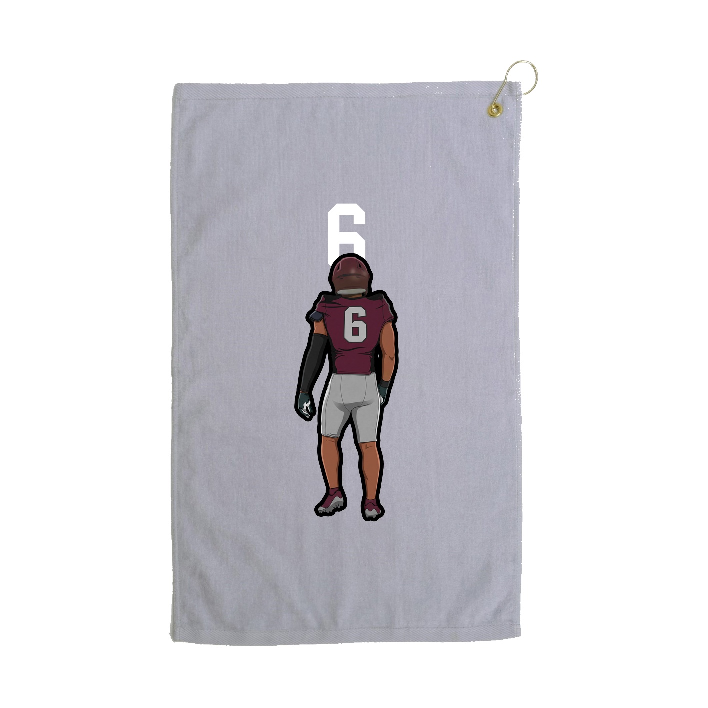 Golf Towel — Number Top in Grey