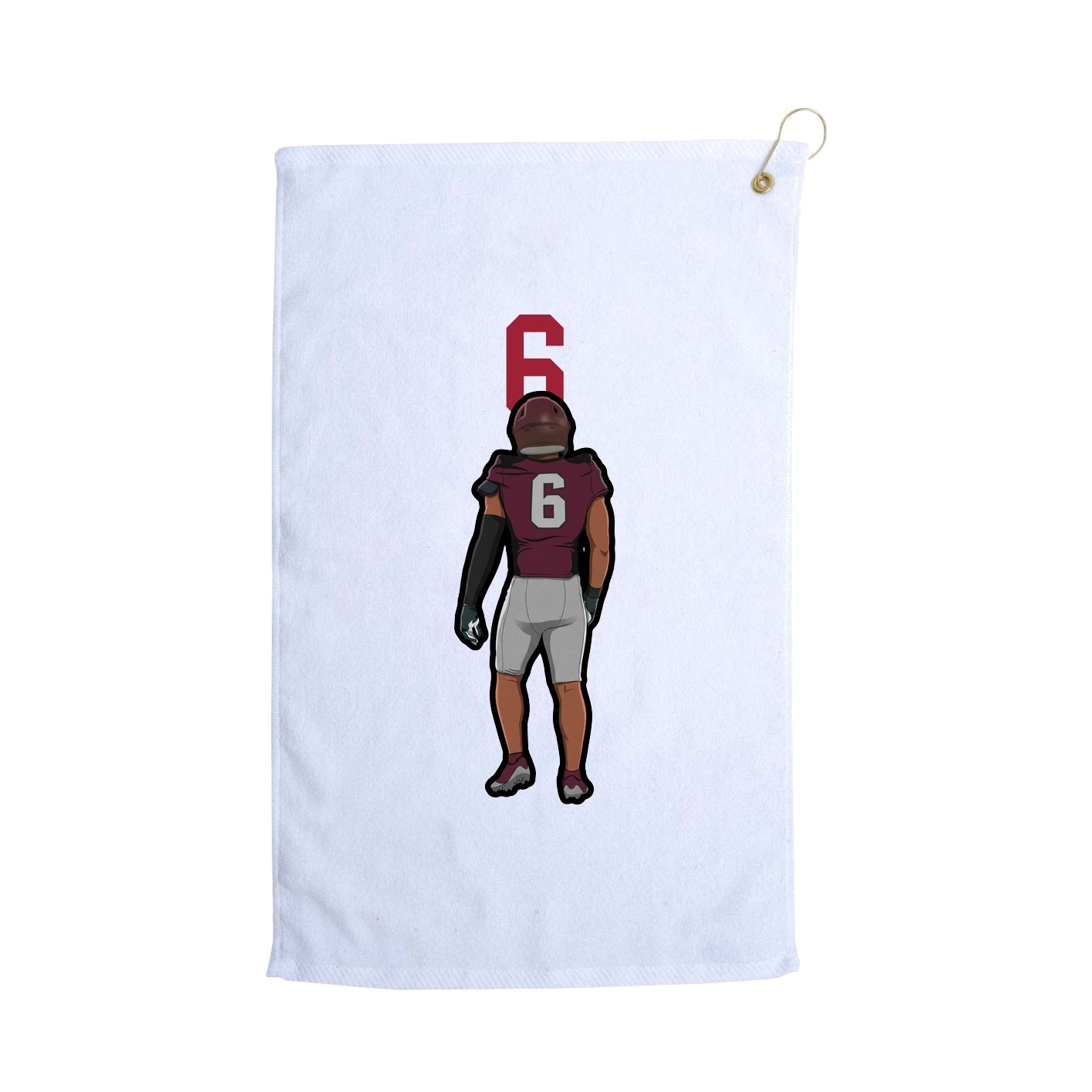 Golf Towel — Number Top in White