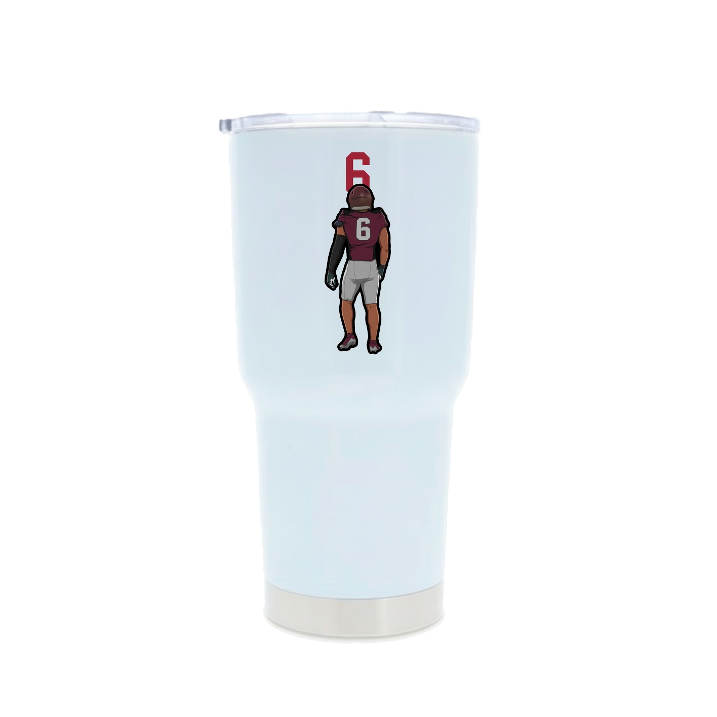 30oz Stainless Steel Tumbler — Number Top in White