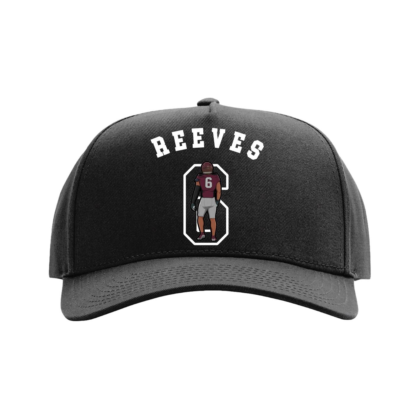 Full Fabric Five-Panel Champ Cap — Shirsey Arch in Black