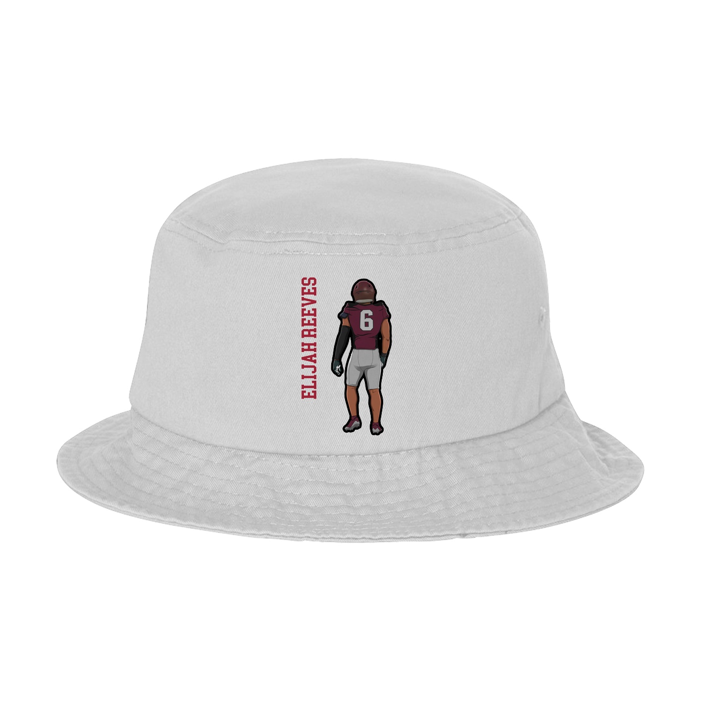 Bucket Cap — Name Vertical in White