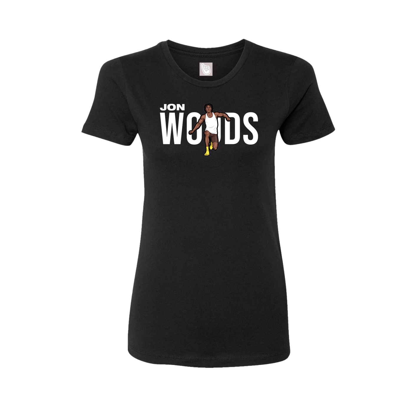 Fitted Women's Tee — Player Name in Black