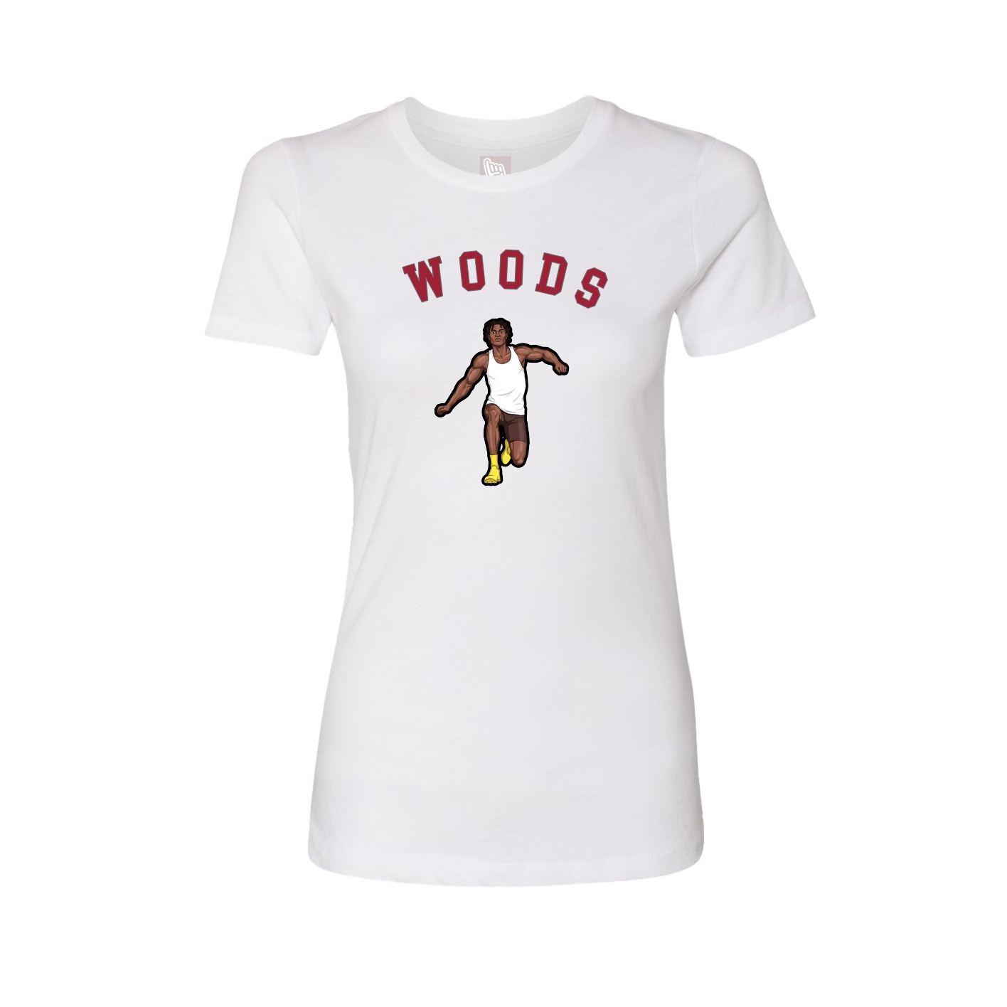 Fitted Women's Tee — Shirsey Arch in White