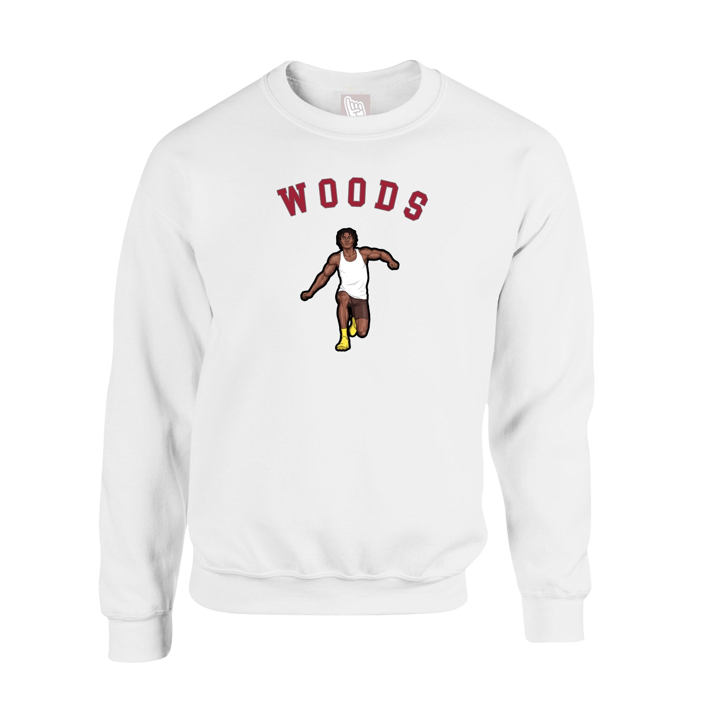 Fleece Crew — Shirsey Arch in White