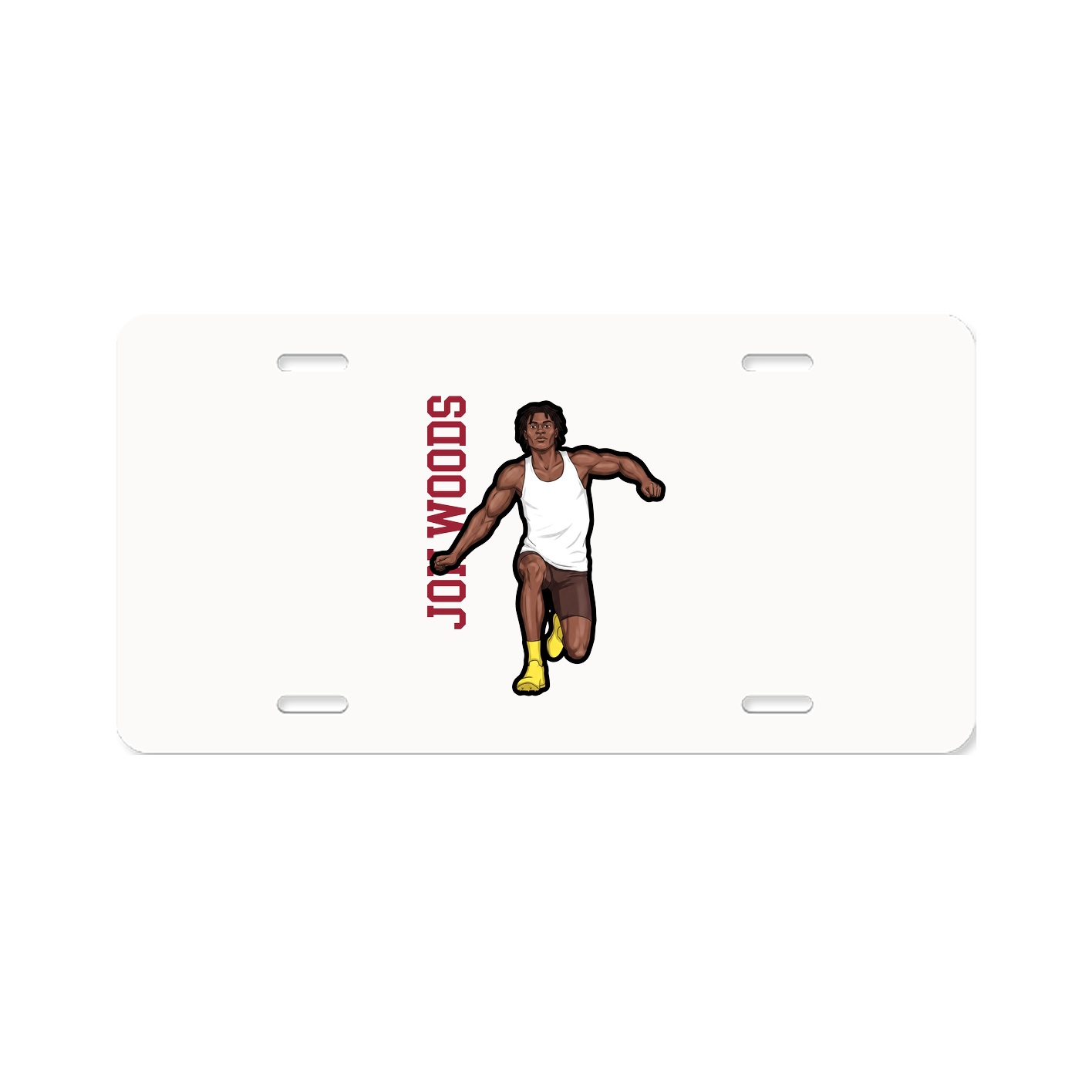 License Plate — Name Vertical in Classic