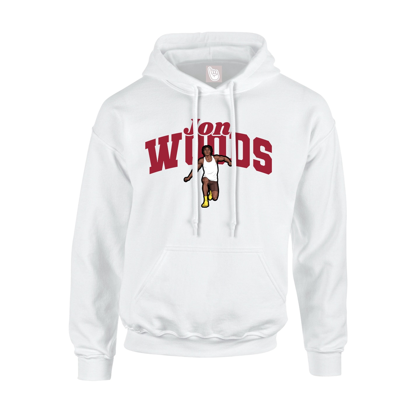 Youth Hoodie — Signature Arch in White