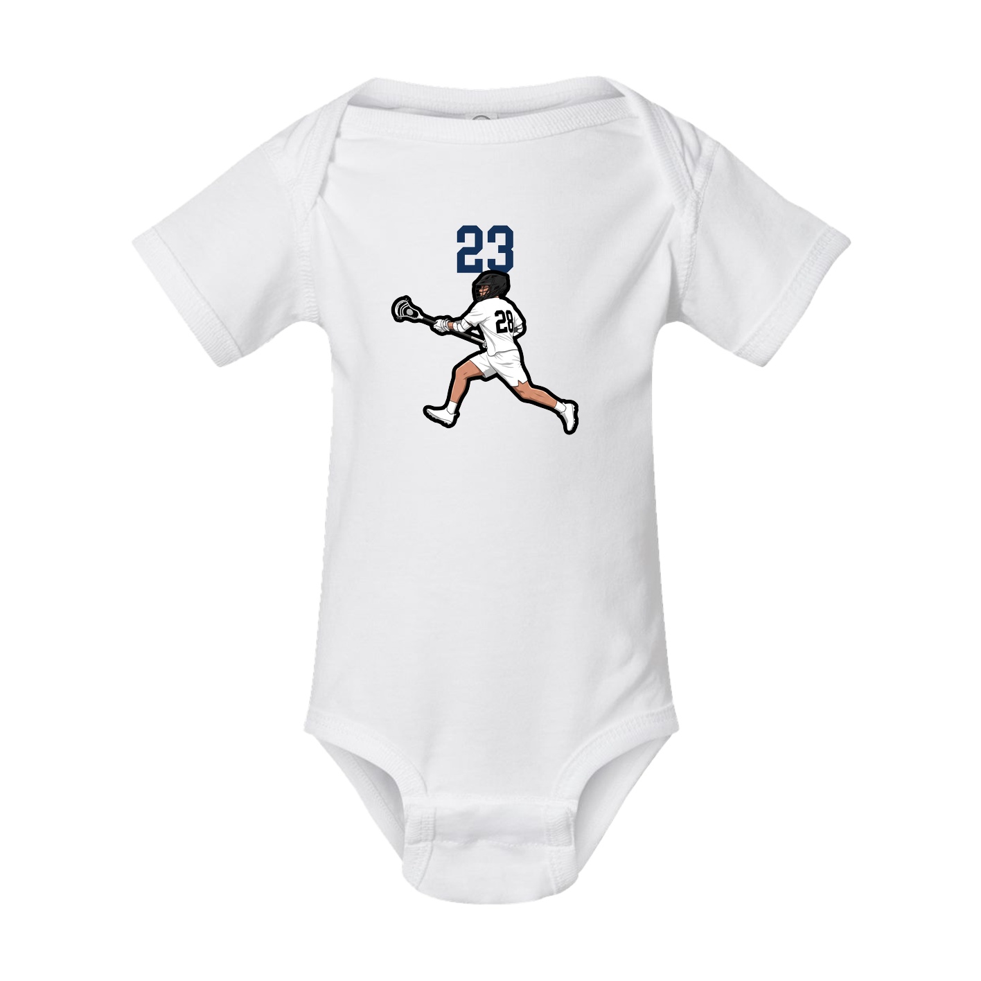 Baby Onesie — Number Top in White