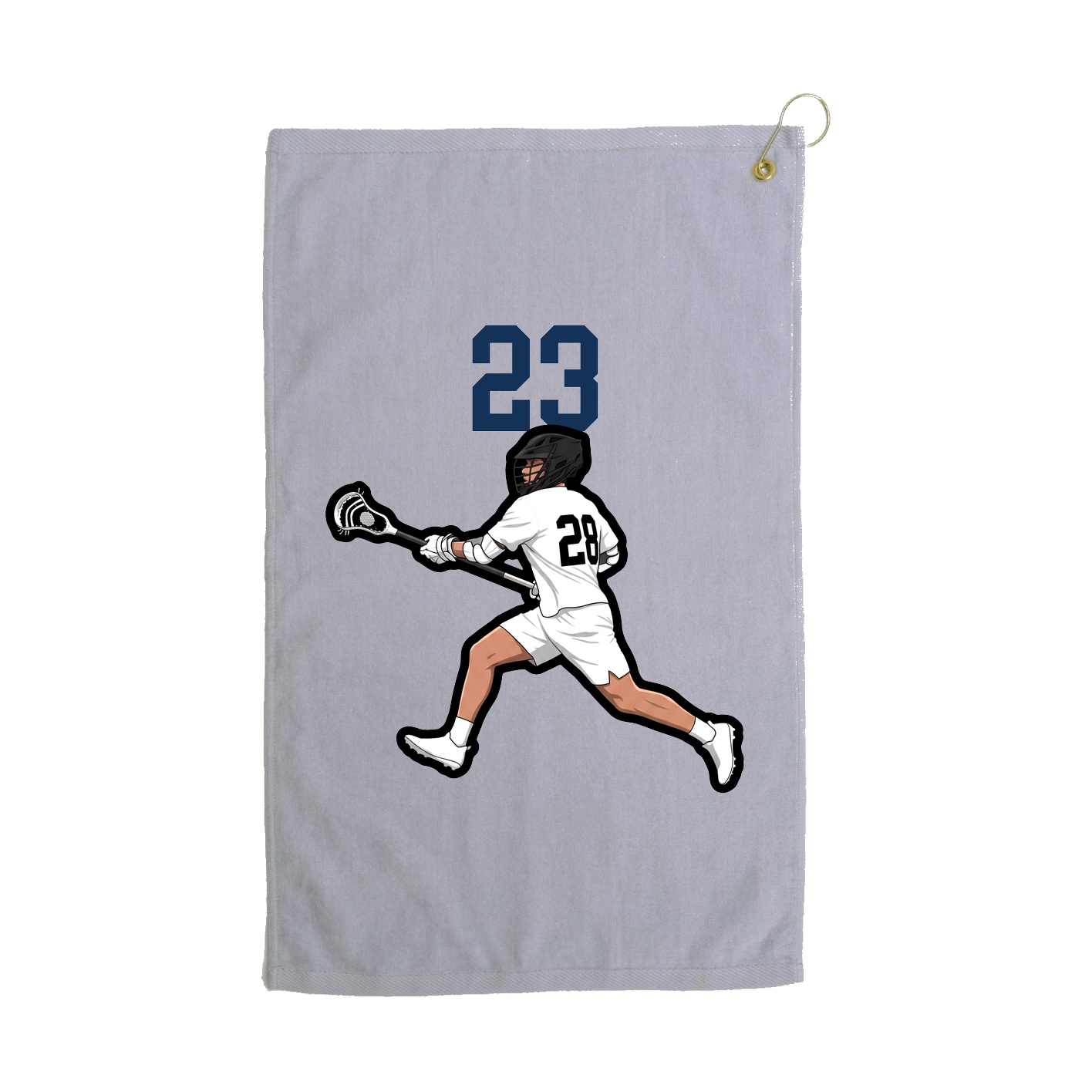 Golf Towel — Number Top in Grey