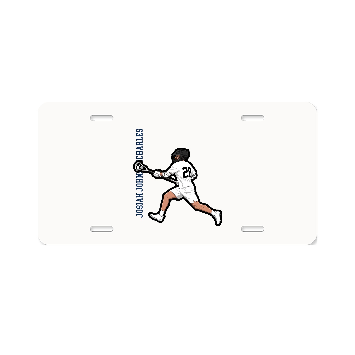 License Plate — Name Vertical in Classic