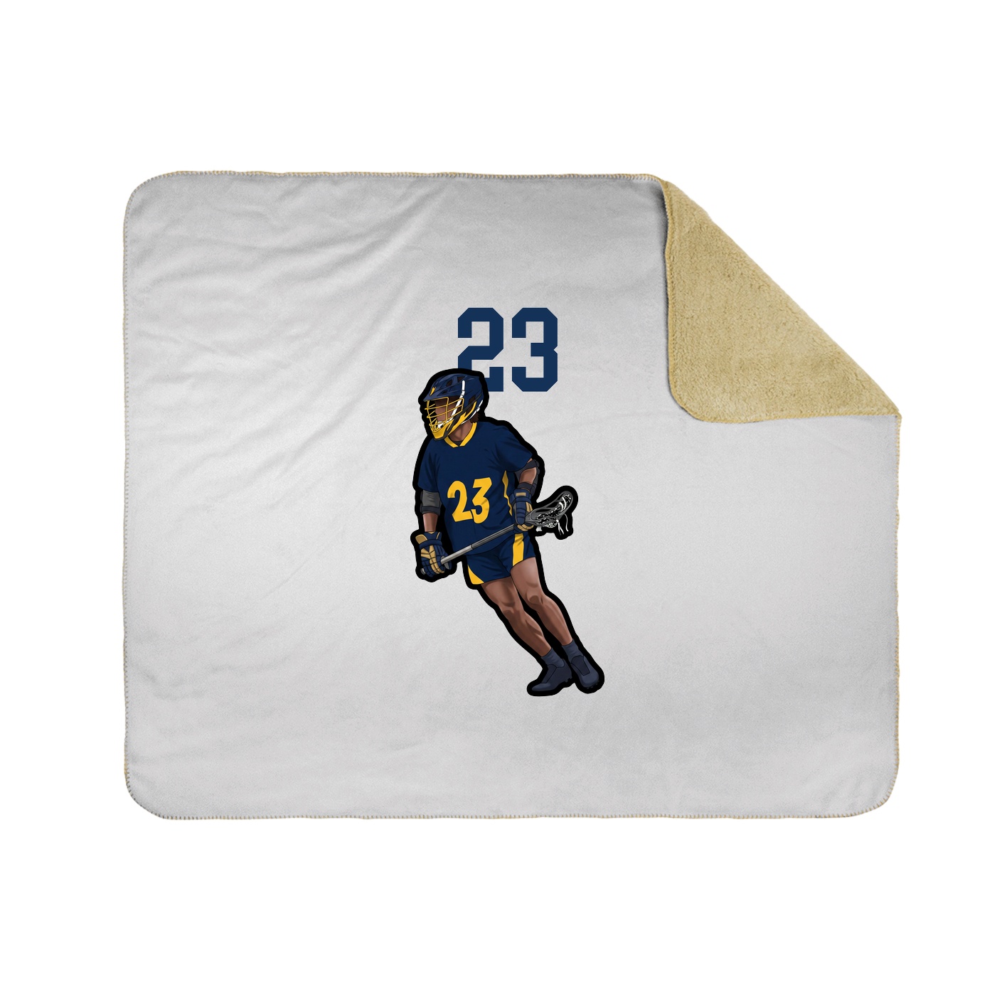 Throw Blanket — Number Top in White