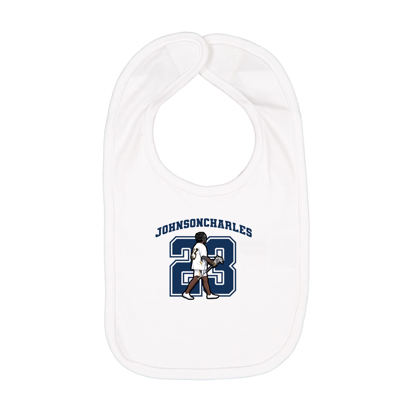 Infant Bib — Number in White