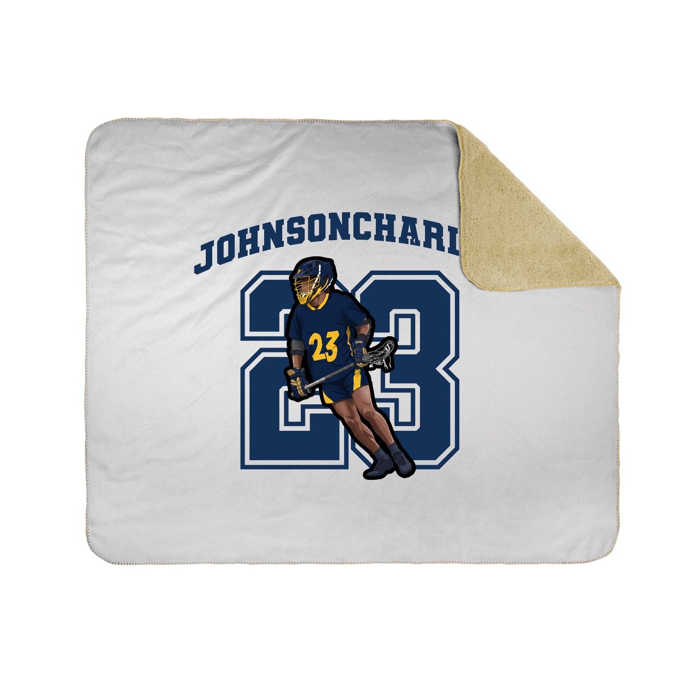 Throw Blanket — Number in White