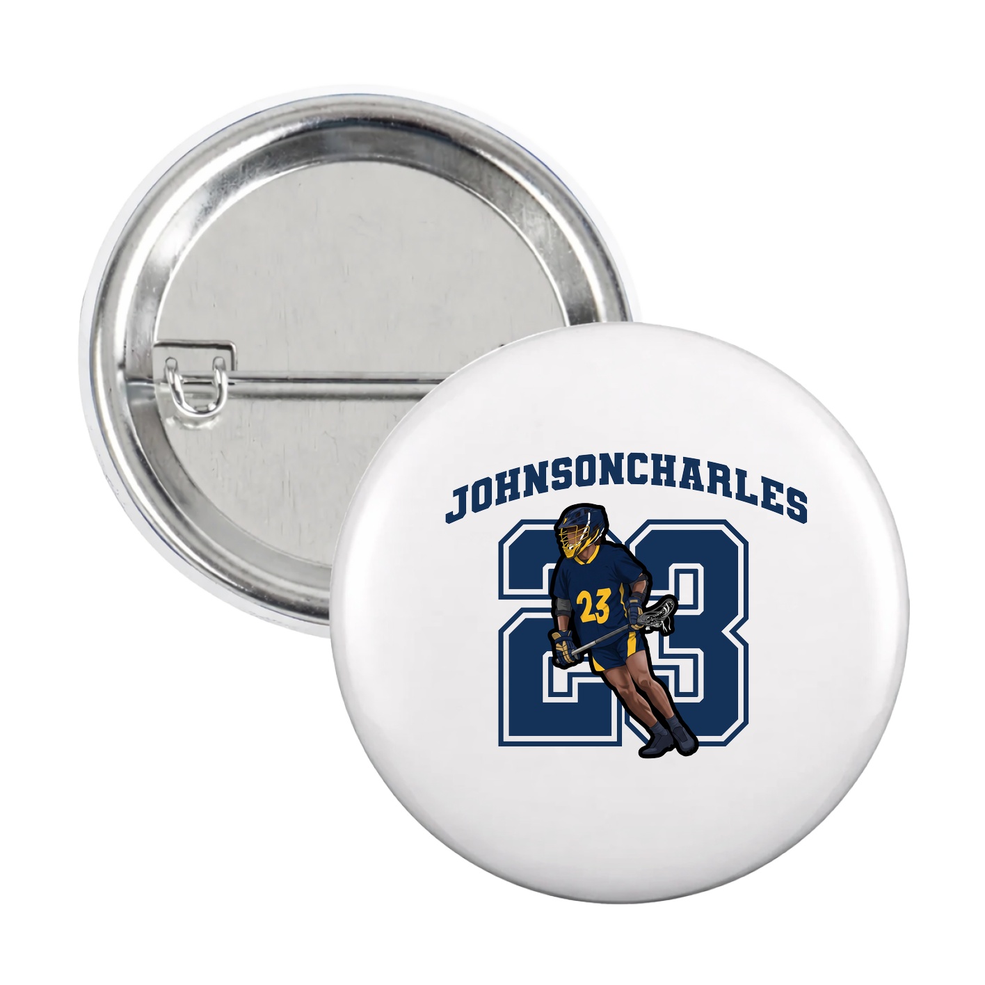 Game Day Button — Number in White