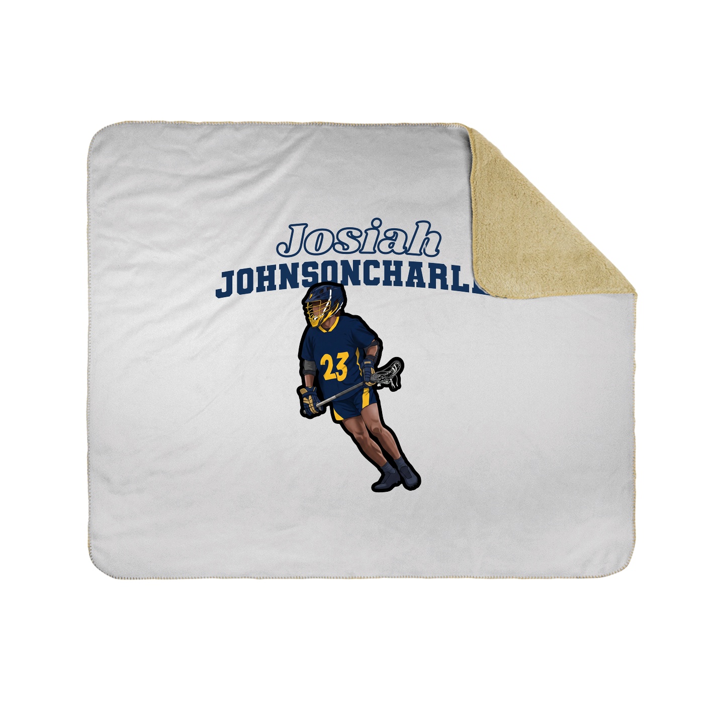 Throw Blanket — Name Arch in White