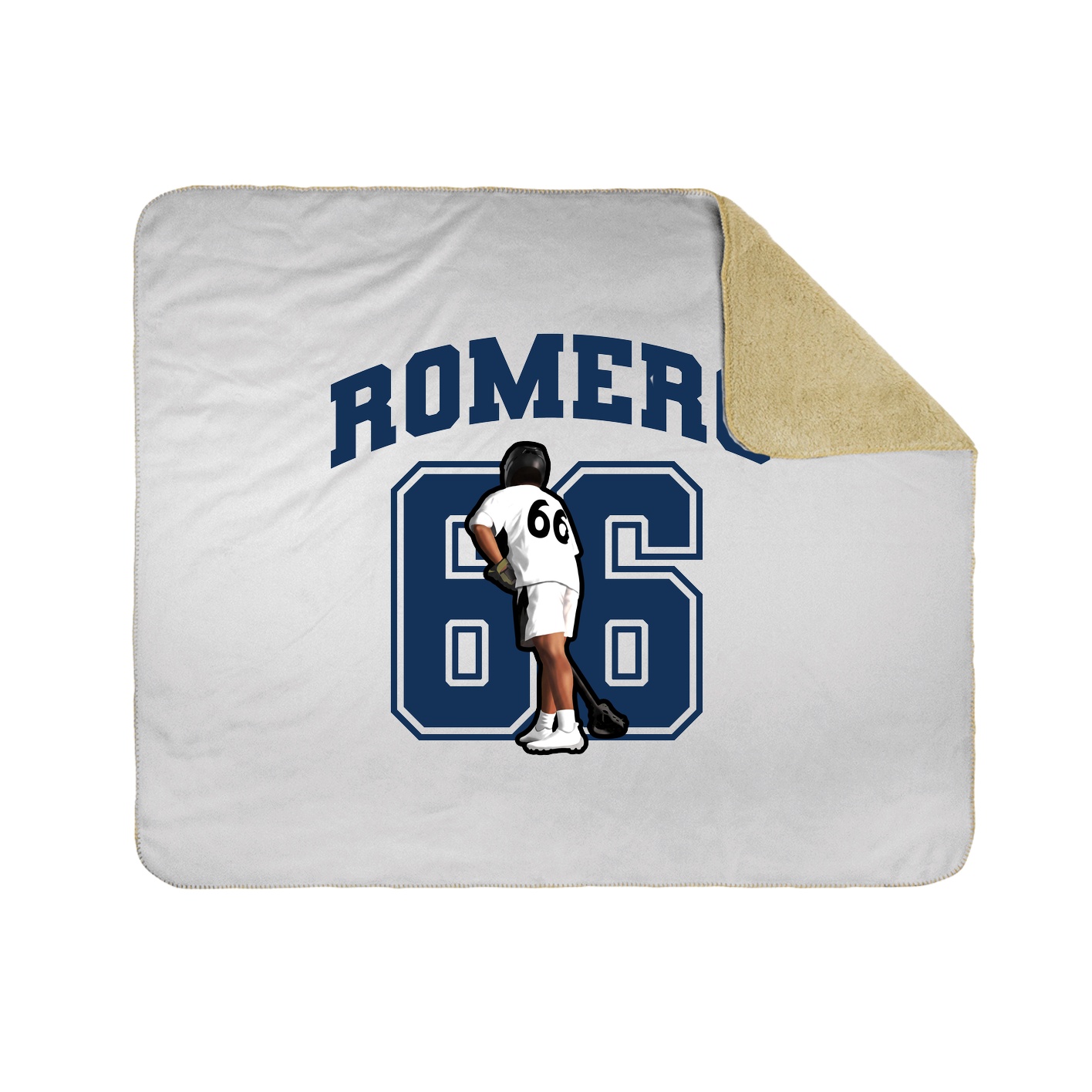 Throw Blanket — Number in White